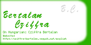 bertalan cziffra business card